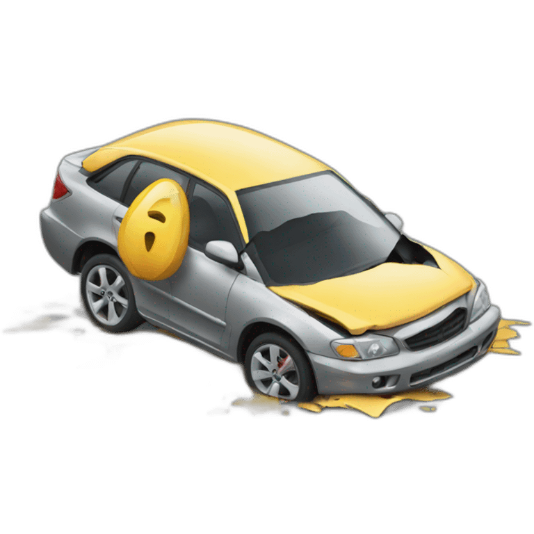 two cars crashed into each other emoji