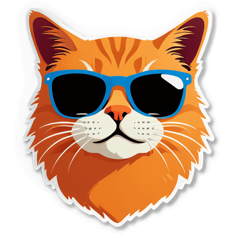 Cat with sunglasses emoji