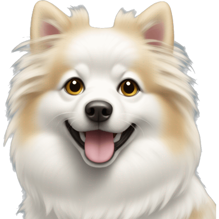 White and blonde spots spitz emoji