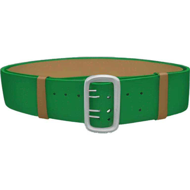 green martial arts belt emoji