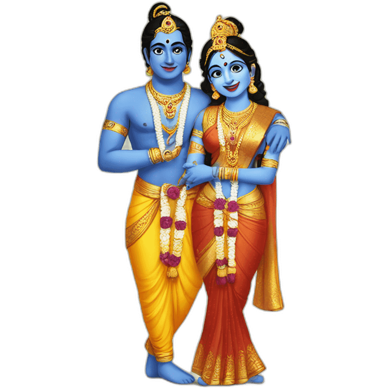 Krishna and radhe emoji