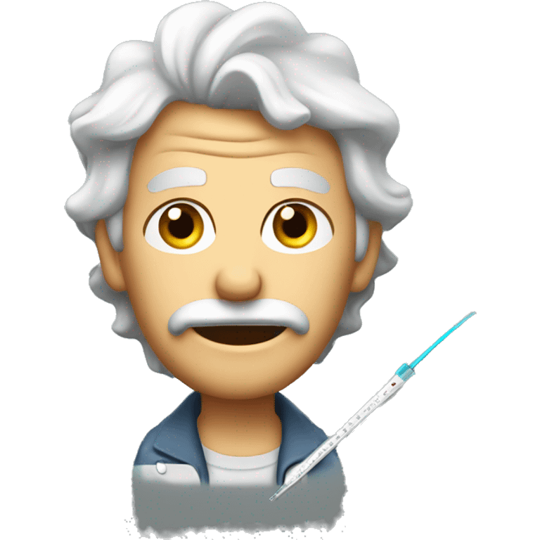 Rick with thermometer  emoji