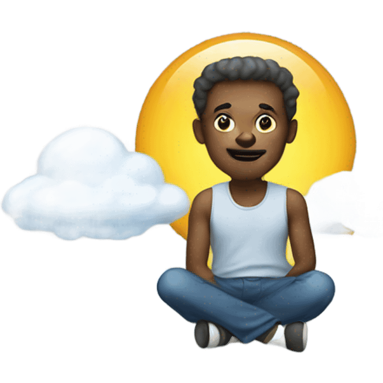 Man on a cloud emoji