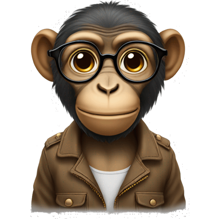 monkey wearing glasses  emoji