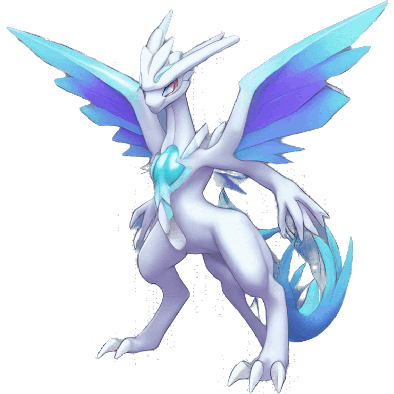  cool edgy shiny colorful godly ethereal Suicune-Dialga-Fakemon full body emoji