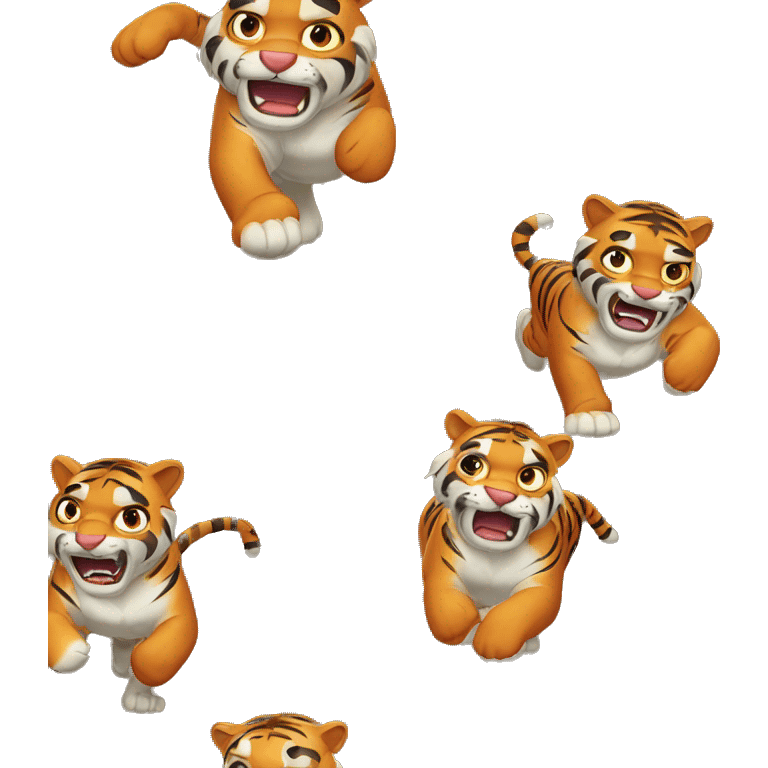 tiger running scared emoji