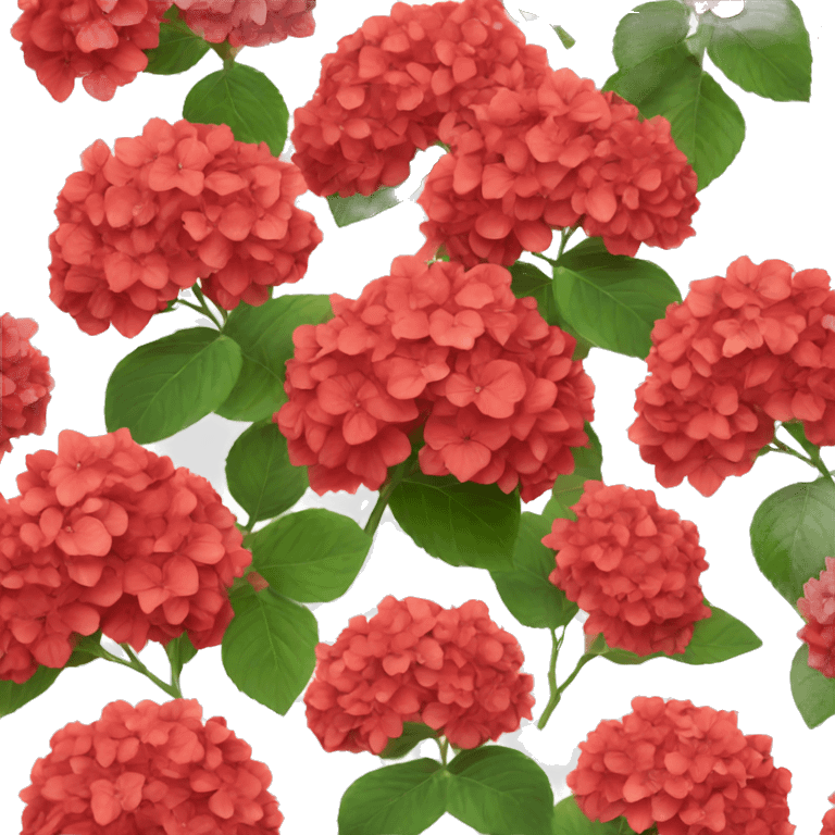 Red hydrangeas  emoji