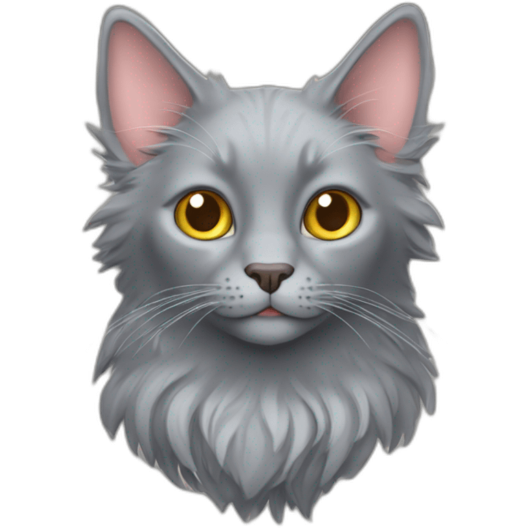 nebelung grey cat emoji