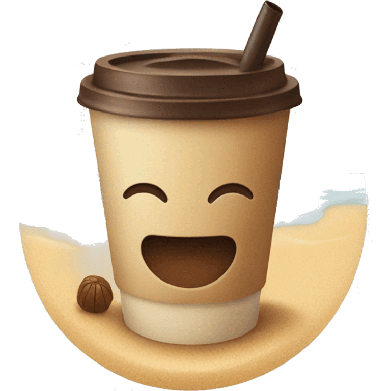 beach coffee emoji