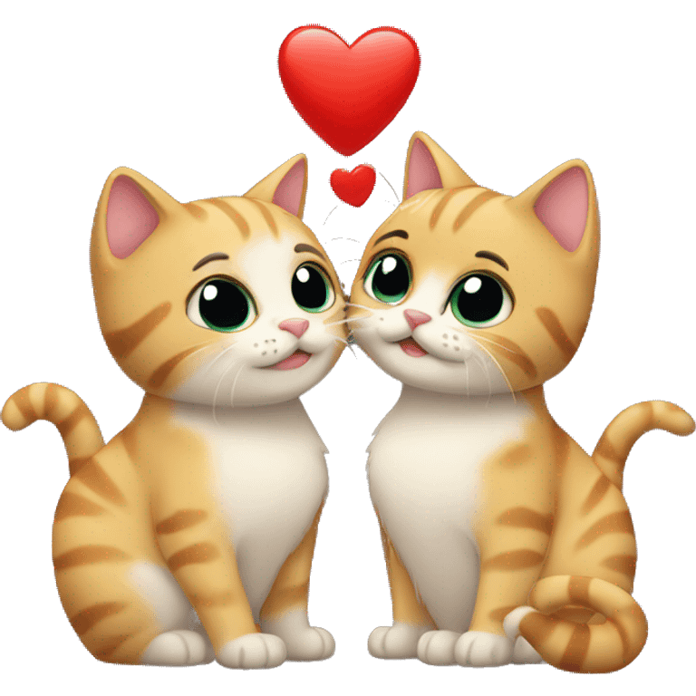 2 cats kissing  emoji