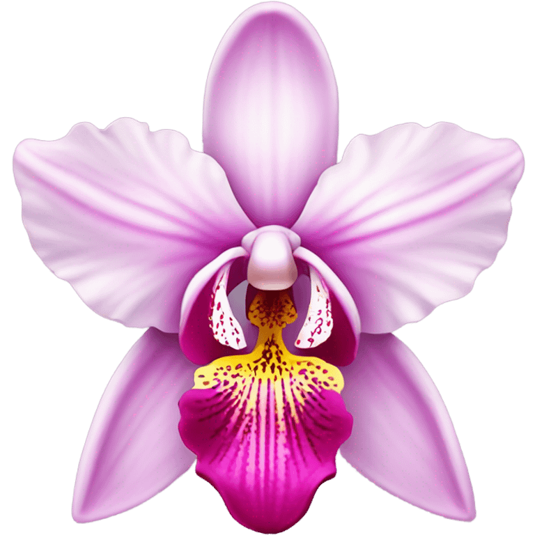 pink orchid flower emoji