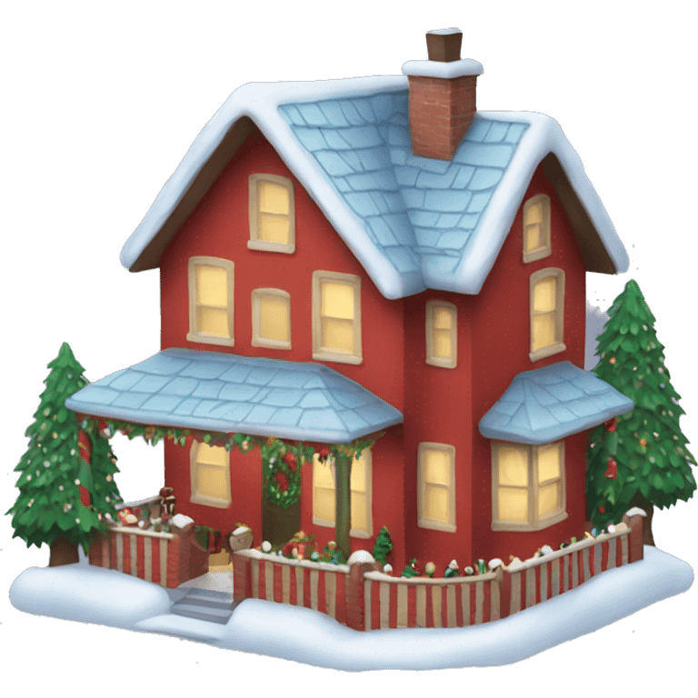 Christmas house emoji