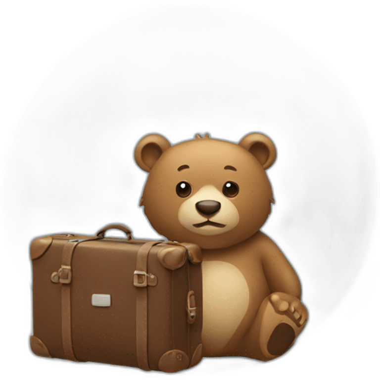 bear with luggage emoji