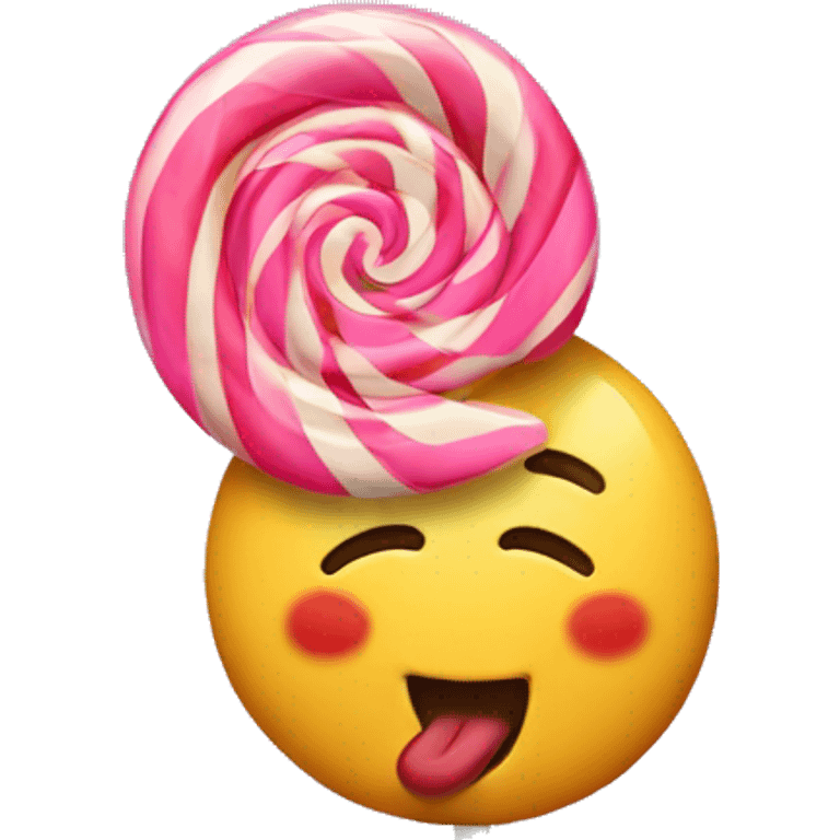 Emoji face licking lollipop  emoji