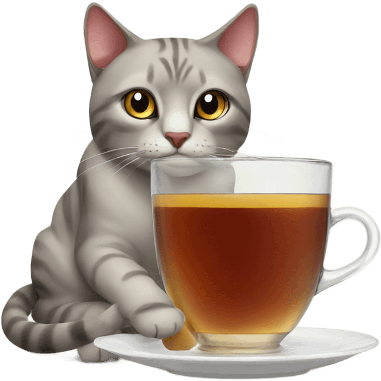 Turkish cat drink tea emoji