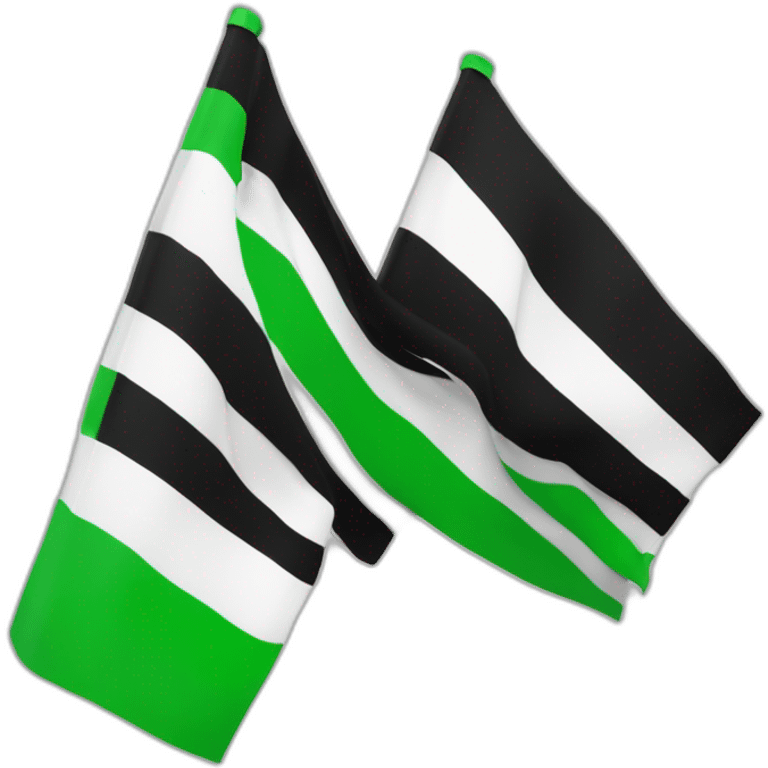 drapeau syrie libre avec les couleur vert blanc noir et 3 etoiule rouge emoji