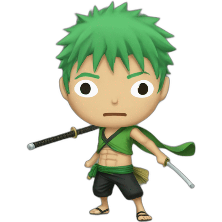 Zoro one piece  who run in the bad direction emoji