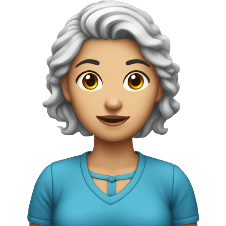 Ladrona azul mujer emoji