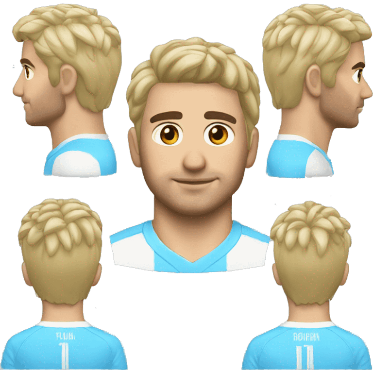 Peluquero raza blanca con tijeras pelo corto futbol malaga club de futbol emoji