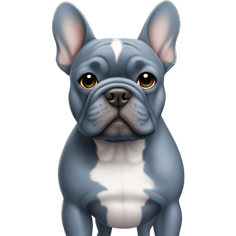 Blue frenchie buldog  emoji