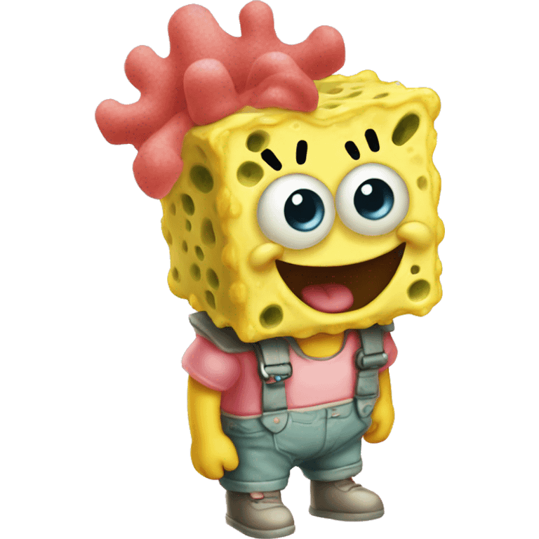 cute baby sponge bob emoji