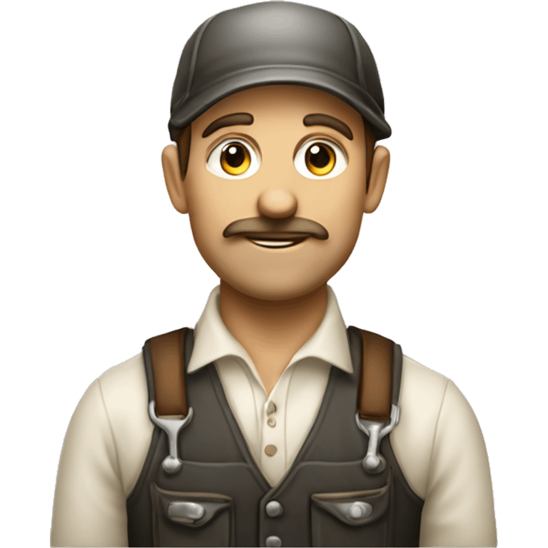 Victorian era worker auto mechanic man emoji