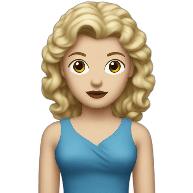 laura palmer with blue dress emoji