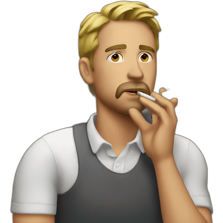 Men smoking emoji