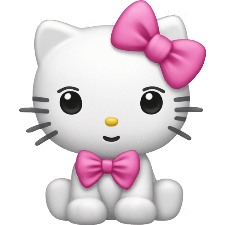 Hello kitty with pink bow emoji