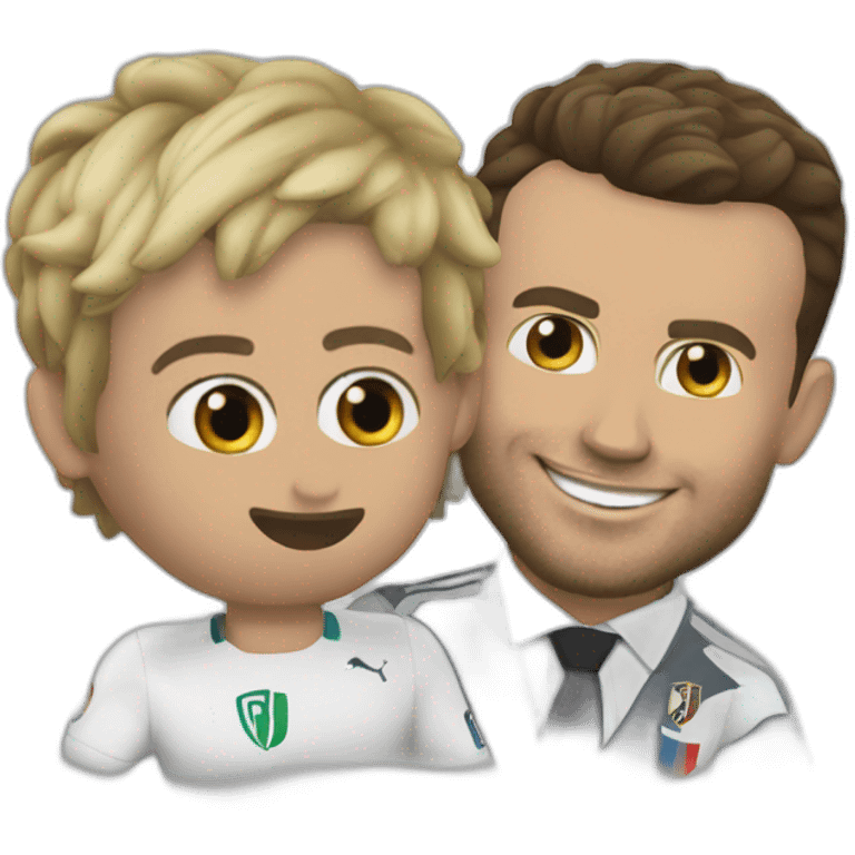 Macron avec ronaldo emoji