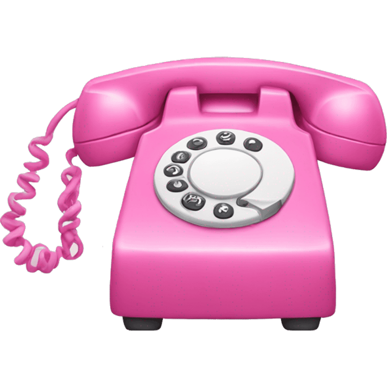 Pink phone emoji