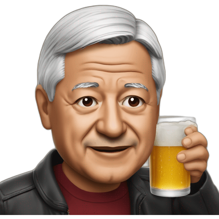 Andres Manuel Lopez Obrador drink beer emoji