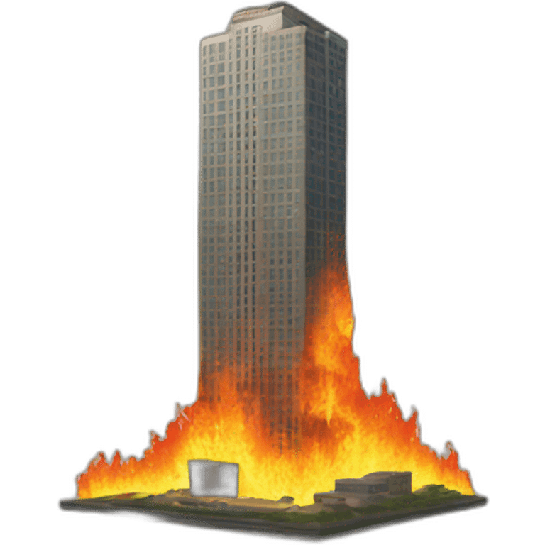 skyscraper on fire emoji