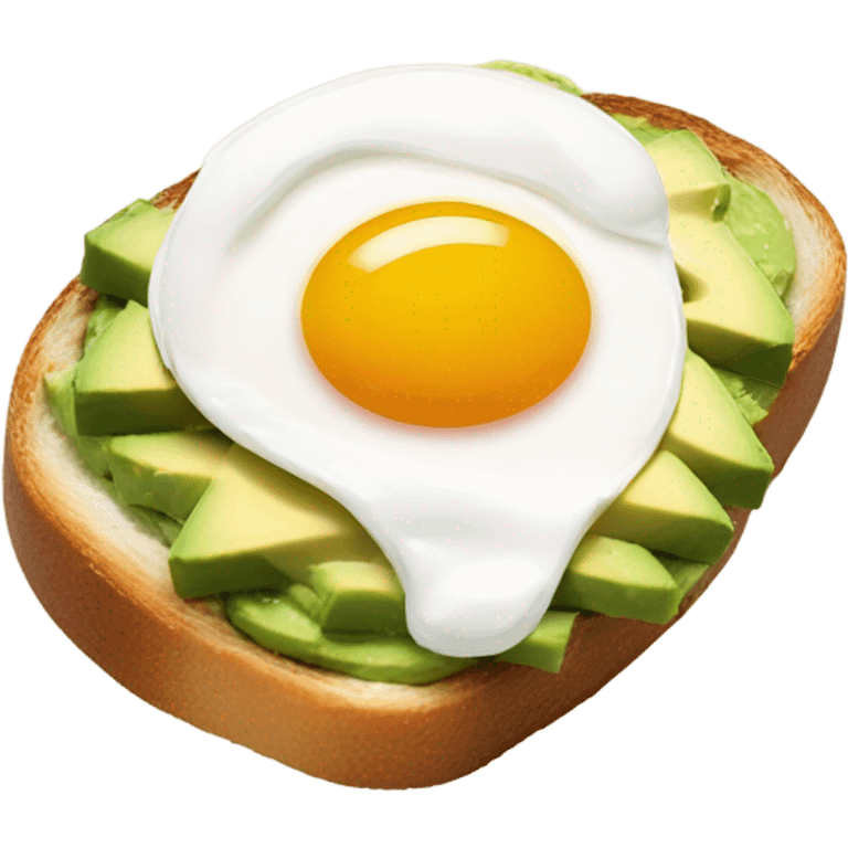 avocado toast with a poached egg emoji