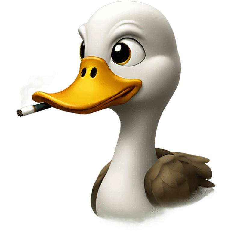 duck smoking a cigarette  emoji