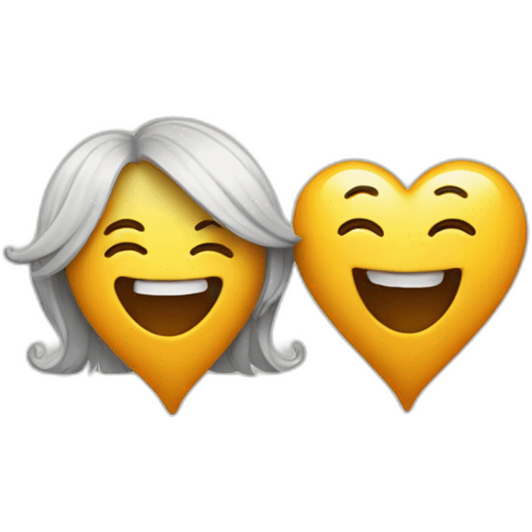 laughing couple hearts emoji