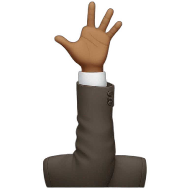 the man who raises his hand emoji