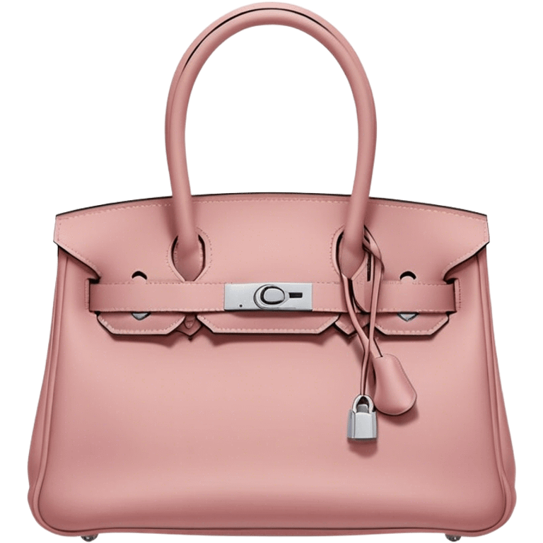 Dusty rose bag with Hermes-logo emoji