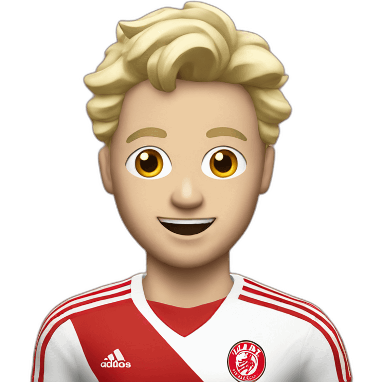 ajax player kicking blonde emoji