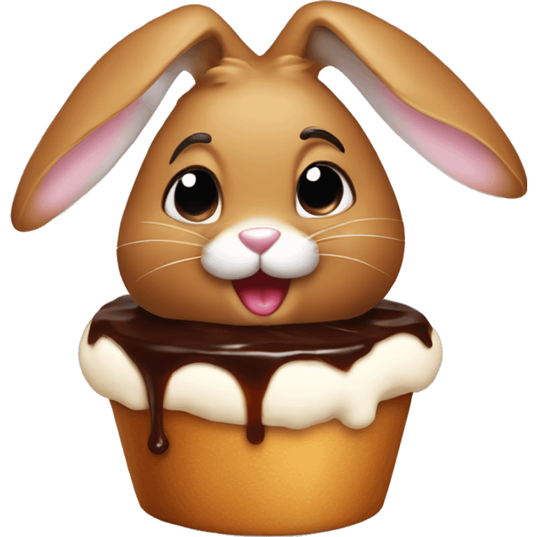 Rabbit with caramel sauce emoji