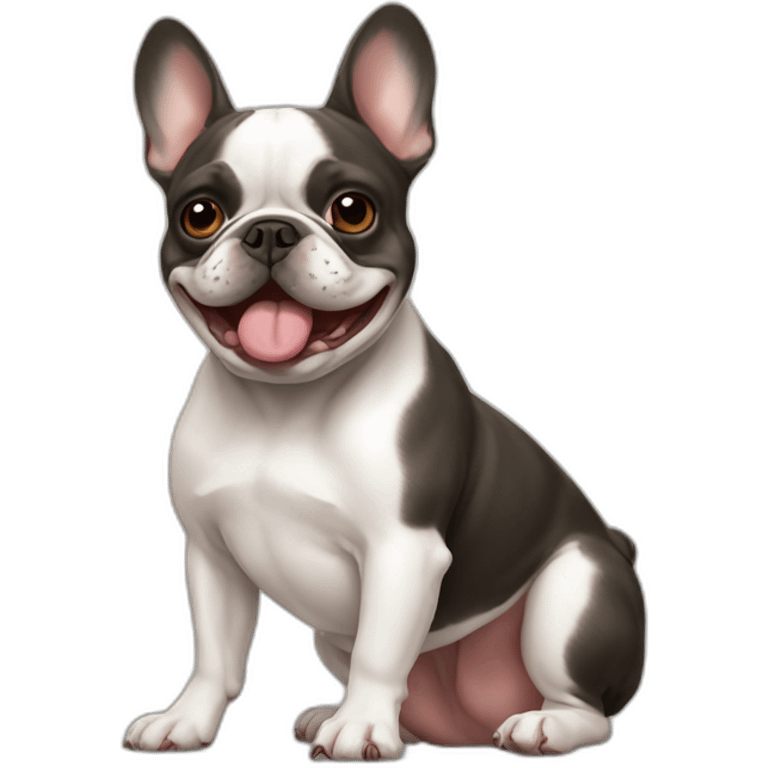 french bulldog farting emoji