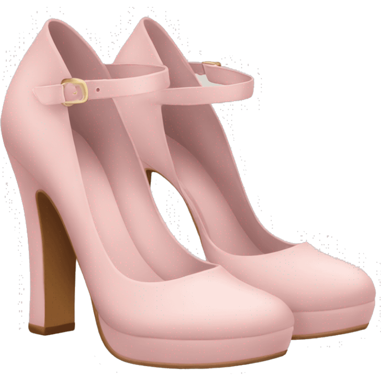 Pastel pink heels  emoji