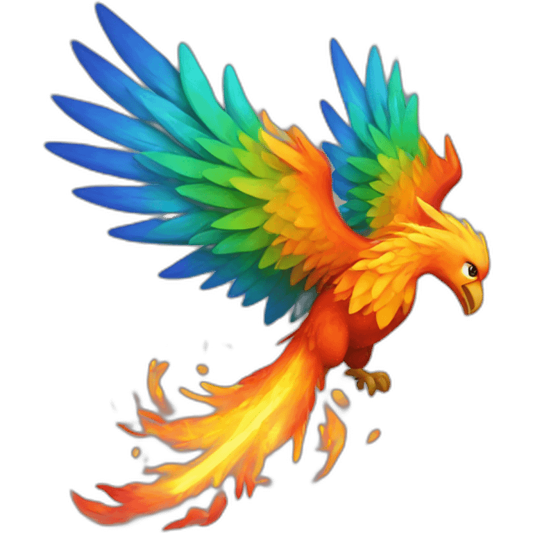 phoenix multicolor fire emoji