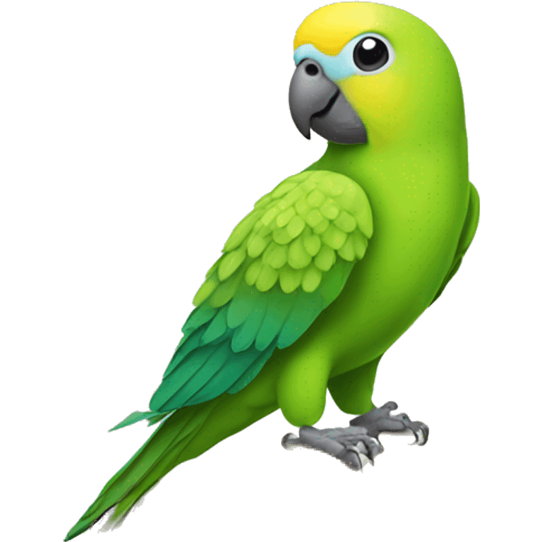 parakeet with big book emoji