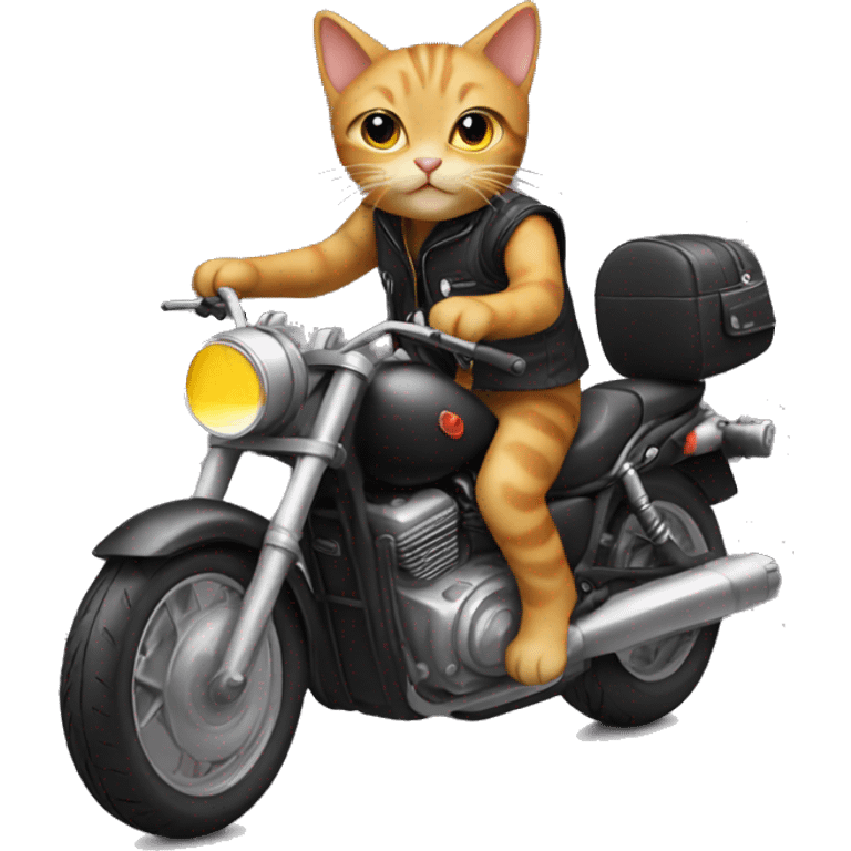 Cat on a motorcycle emoji