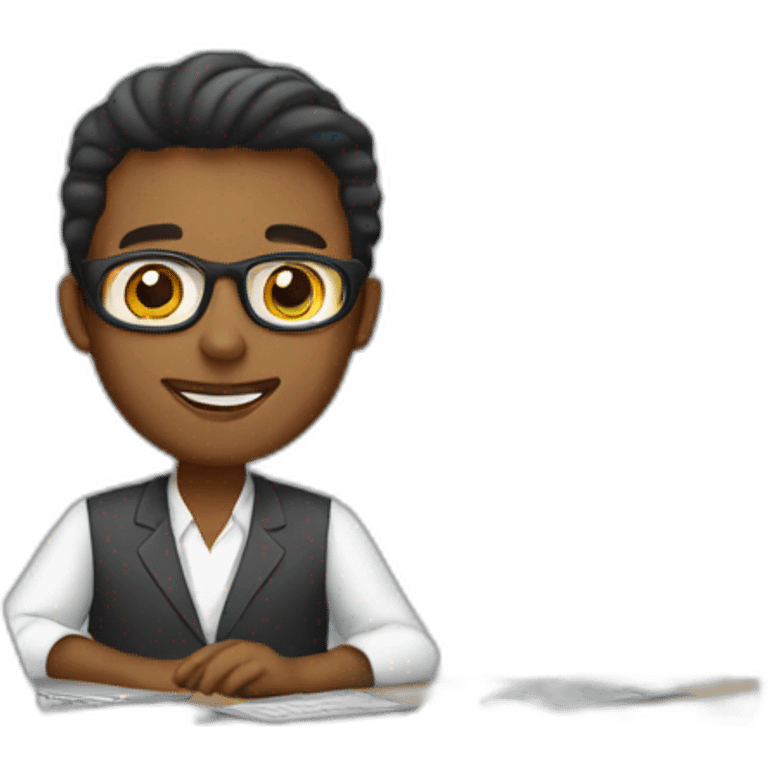 working entrepreneur on computer emoji