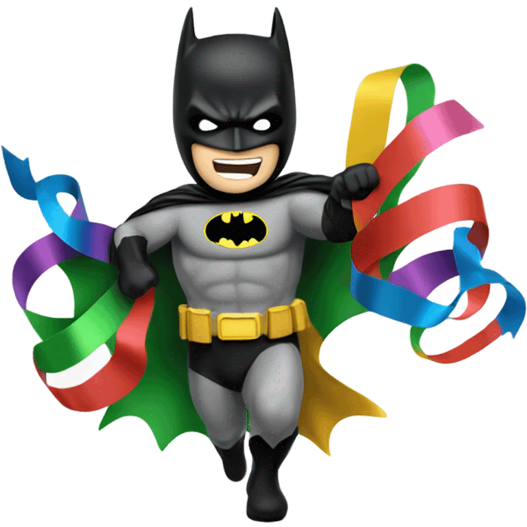 Batman with ribbon emoji