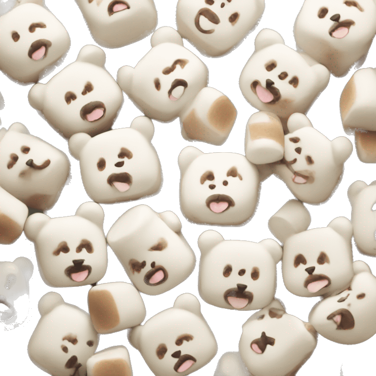 Bear-shaped marshmallows emoji