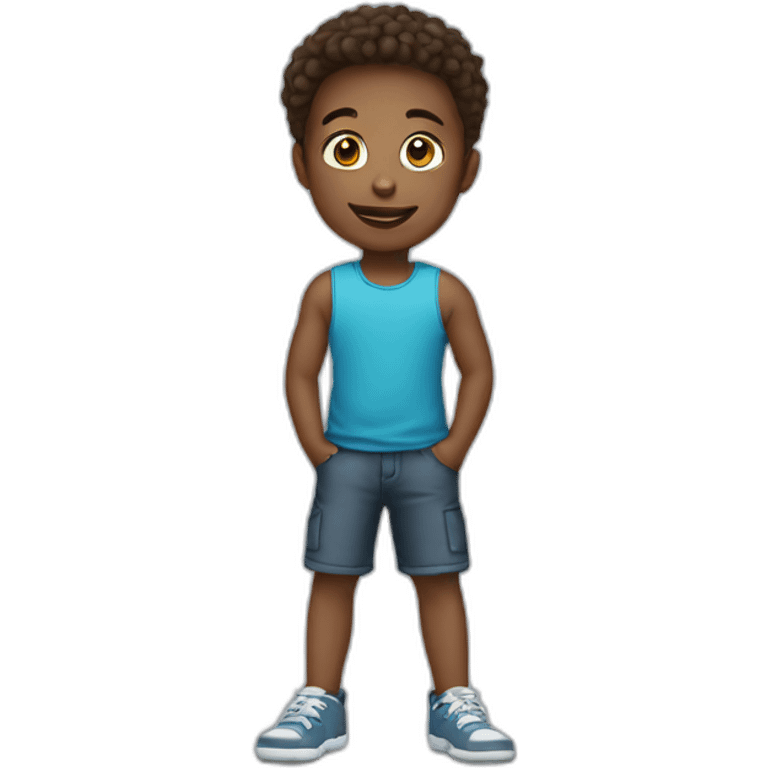 a kid with new iphone emoji