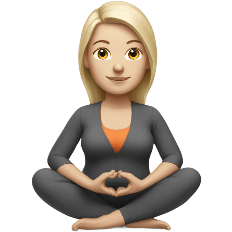 white woman in yoga suit emoji